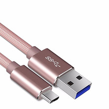 USB Type C Cable, USB A 3.0 to USB-C Fast Charging Nylon Braided Cable